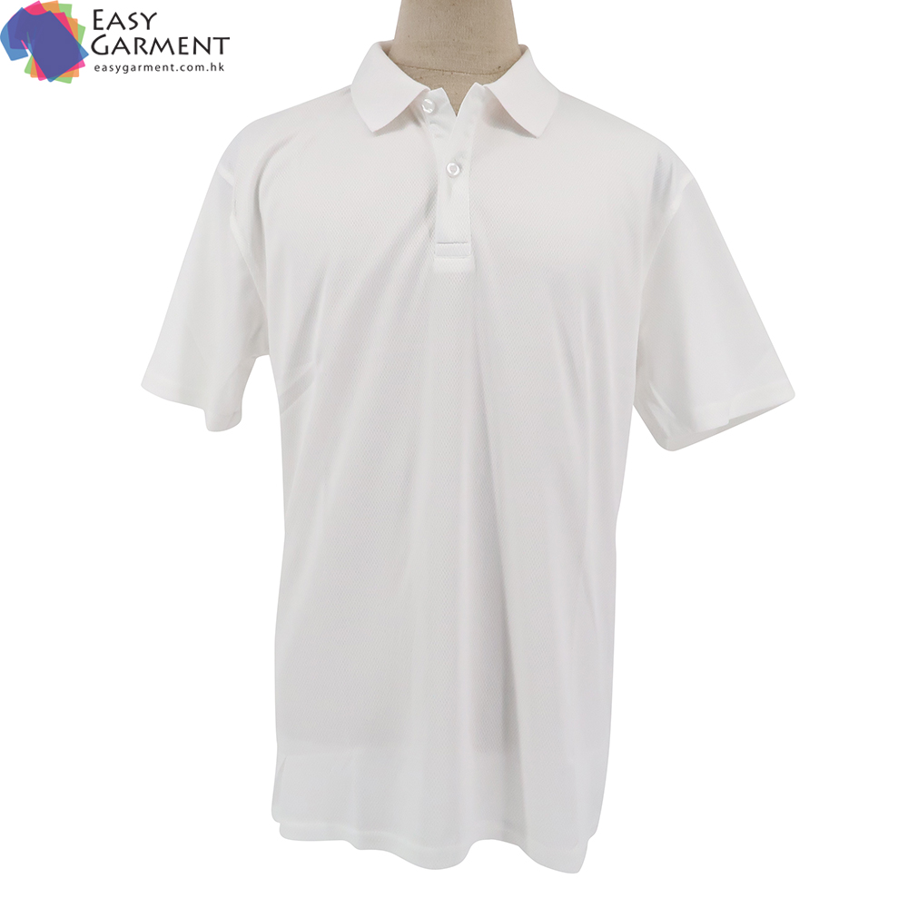 white dri fit polo